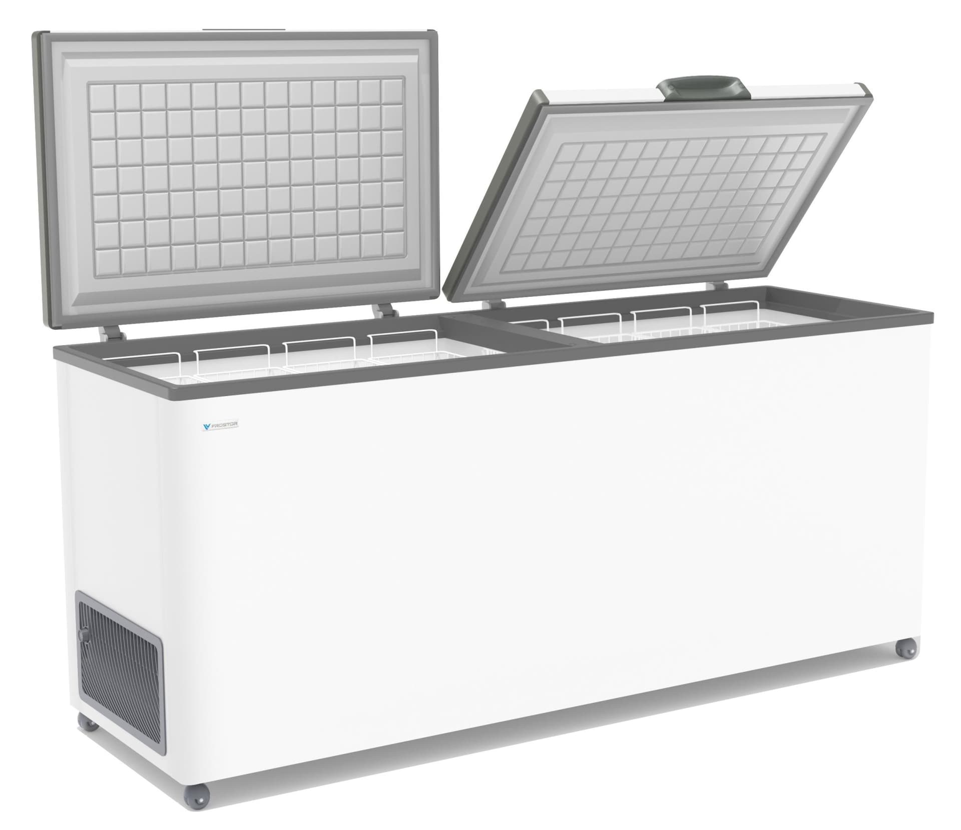 ЛАРЬ МОРОЗИЛЬНЫЙ FROSTOR F 700 SD БЕЛЫЙ (СЕРАЯ РАМКА) STANDART DOUBLE (ПРОПАН)