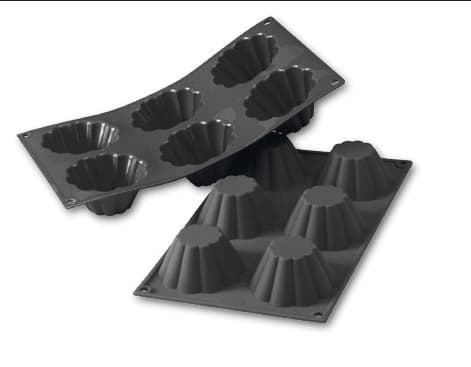 Форма силик. д/зам. и вып. "Бриошь" d79мм h37мм, 6 ячеек 30SF034N