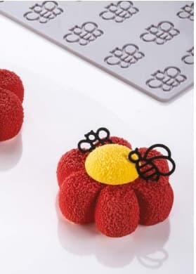 Форма силиконовая "Honey Bees" mm d 20 - d 25 - d30  h 1,5,  52 ячейки GG064