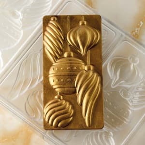 Форма д/шок. "Chocolate Bar Xmas spirit" 154х77мм h15мм, 100гр, 3 ячейки, п/к PC5058FR
