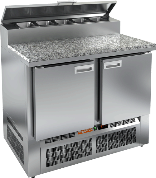 СТОЛ ДЛЯ ПИЦЦЫ HICOLD PZE2-11/GN (1/6H) КАМЕНЬ (R290)