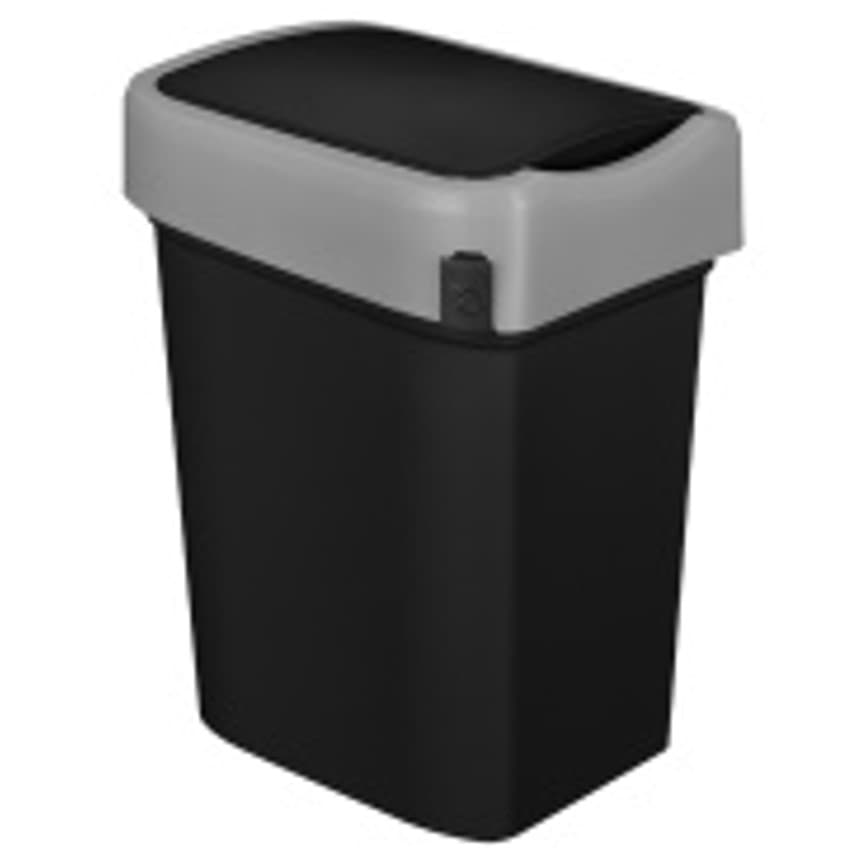 Бак для мусора "SMART BIN" 50л (430x330x630мм), с крышкой "маятник" (черный) 435290013