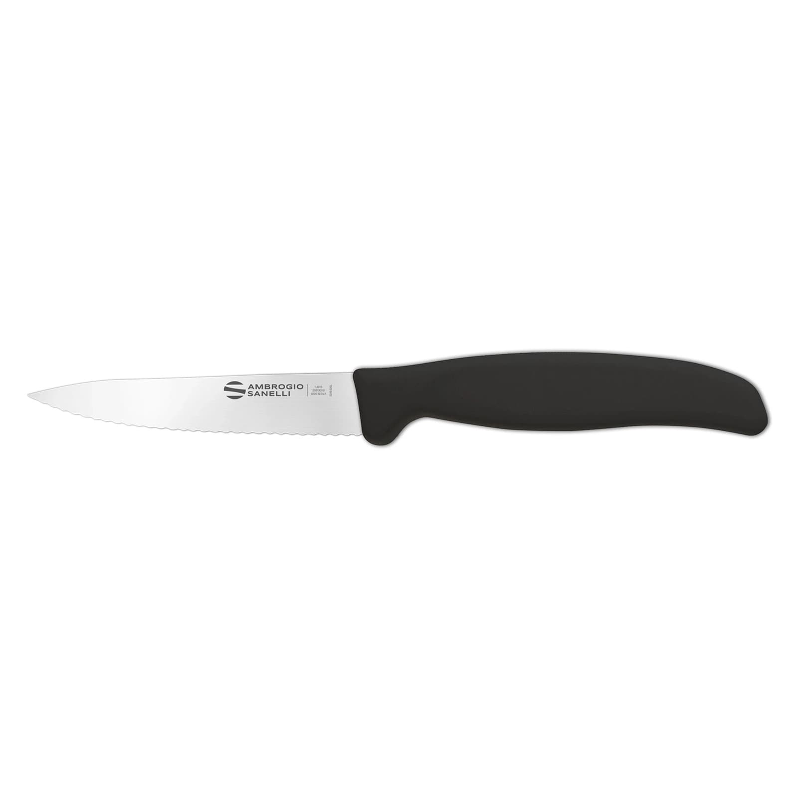 Нож Sanelli Ambrogio серии Supra, ST83009B, для овощей 90 мм, черный