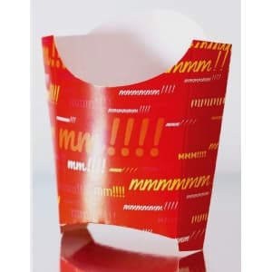 Коробка для картофеля фри 132x40x150мм Emoji бумага