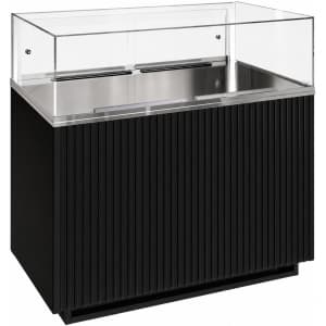 Витрина холодильная Финист Glassier LUX GL-9/7/3 (фасады МДФ Сидней чёрный)