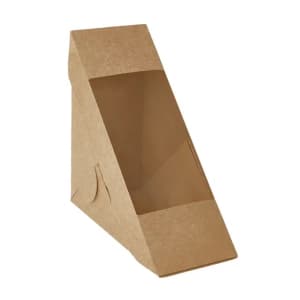 Коробка для сэндвича 127x127x60мм картон крафт