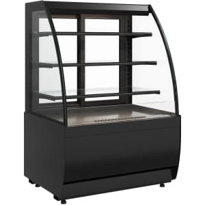 Витрина холодильная Carboma K70 VV 0,9-1 STANDARD (версия 2.0) (9005)+Комплект освещения KR70 (KC70/K70) (0,9 (3000 К))