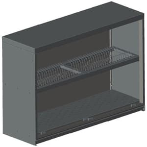Полка настенная для тарелок и стаканов Assum ПНОТ-П-7/4 (700х400х600) (1 ур.тарелки (25), перф.дно, поддон)