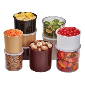 Контейнер 1.14л D 121мм H 132мм с крышкой пластик черный Cambro CP12-110