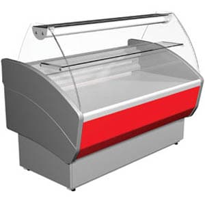 Витрина универсальная Carboma G85 SV 1,2-1 gray&steel+RAL3020 (ВХСр-1,2 Полюс ЭКО)
