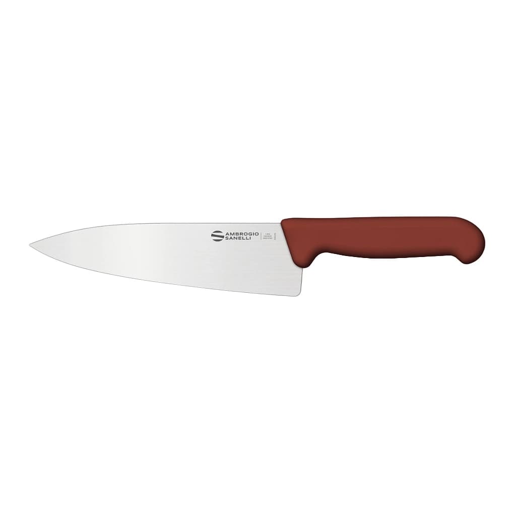 Нож Sanelli Ambrogio серии Supra Colore, SC49020N, кухонный 200 х 48 мм, коричневый