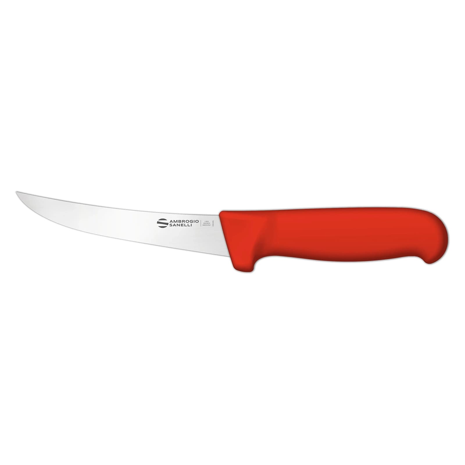 Нож Sanelli Ambrogio серии Supra Colore, SD02013R, обвалочный с гибким лезвием 130 мм, красный