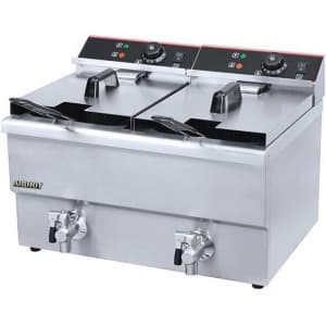 Фритюрница электрическая Airhot EF8T+8T С КРАНОМ