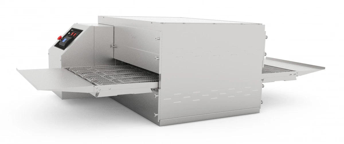 Печь электрическая для пиццы ПЭК-600, конвейерная, 1 камера 770x693,5x88 мм, +70…+315 С,  размеры конвейера 1465х652 мм, 2131x1194х612 мм, 19,073 кВт, 400В, без крыши, без основания - для установки в 2 яруса
