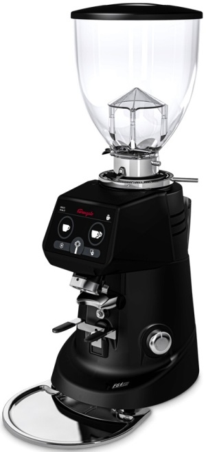 Кофемолка т.м. Fiorenzato, модель F64 EVO (черная), 230x270х615, 220 V, 0,35 кВт, электронная кофемолка-дозатор, цвет черный, плоские жернова, скорость вращения 1350 об/мин. Объем бункера 1500гр. Диаметр жерновов 64мм, металл, Модель оснащена сенсорным ди
