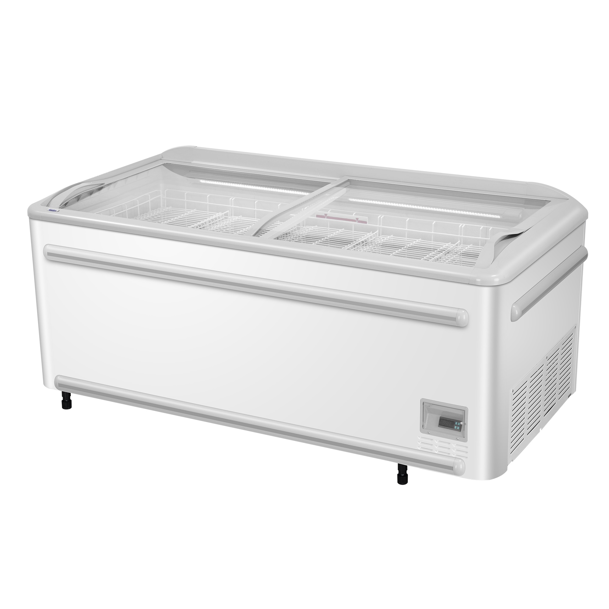 Ларь-бонета Haier GTE1850W с разделителями (белый), 1850х860х735 ,Вес нетто (кг): 120,Мощность (Вт): 350,Напряжение (В): 220,,Объем номинальный (л): 466,Энергопотребление (кВт\сутки): 7,Оттайка: Горячим газом,Наличие подсветки: Да,,T (max): 10, T (min): -