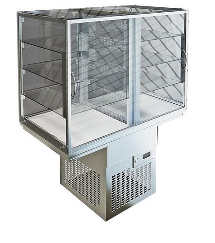 Витрина охлаждаемая ВО 1355Д, 1355х590х1240мм, 485Вт, 220В, компрессор Danfoss