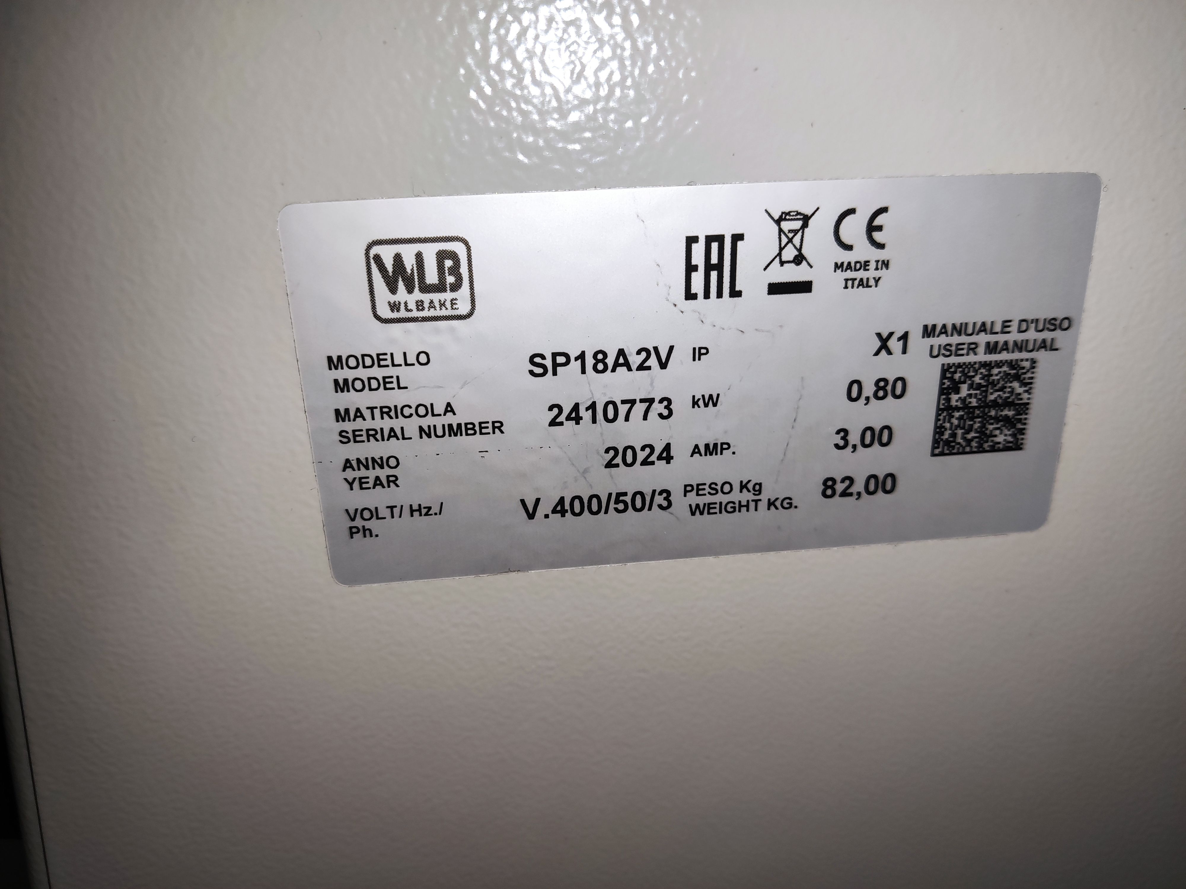 S01_Тестомес WLBake SP18 A2V