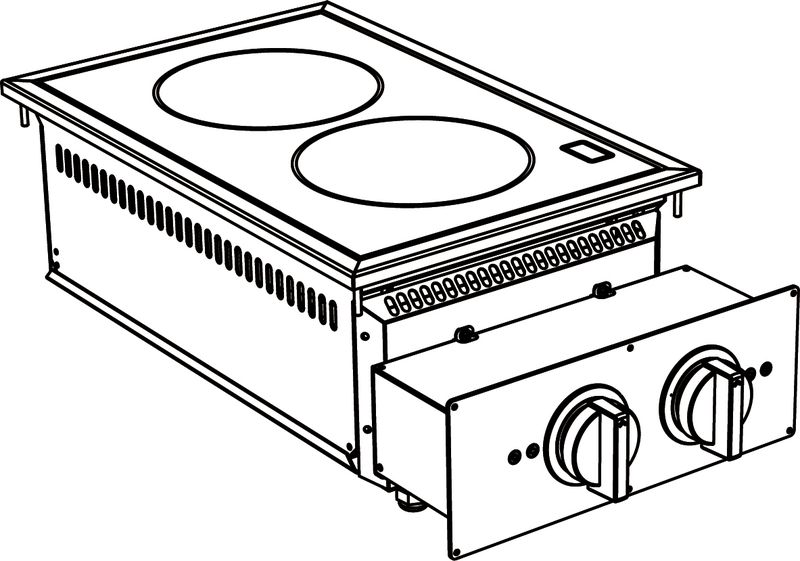 ПЛИТА ИНДУКЦИОННАЯ ВСТРАИВАЕМАЯ 700 СЕРИИ APACH CHEF LINE SLDI7I4