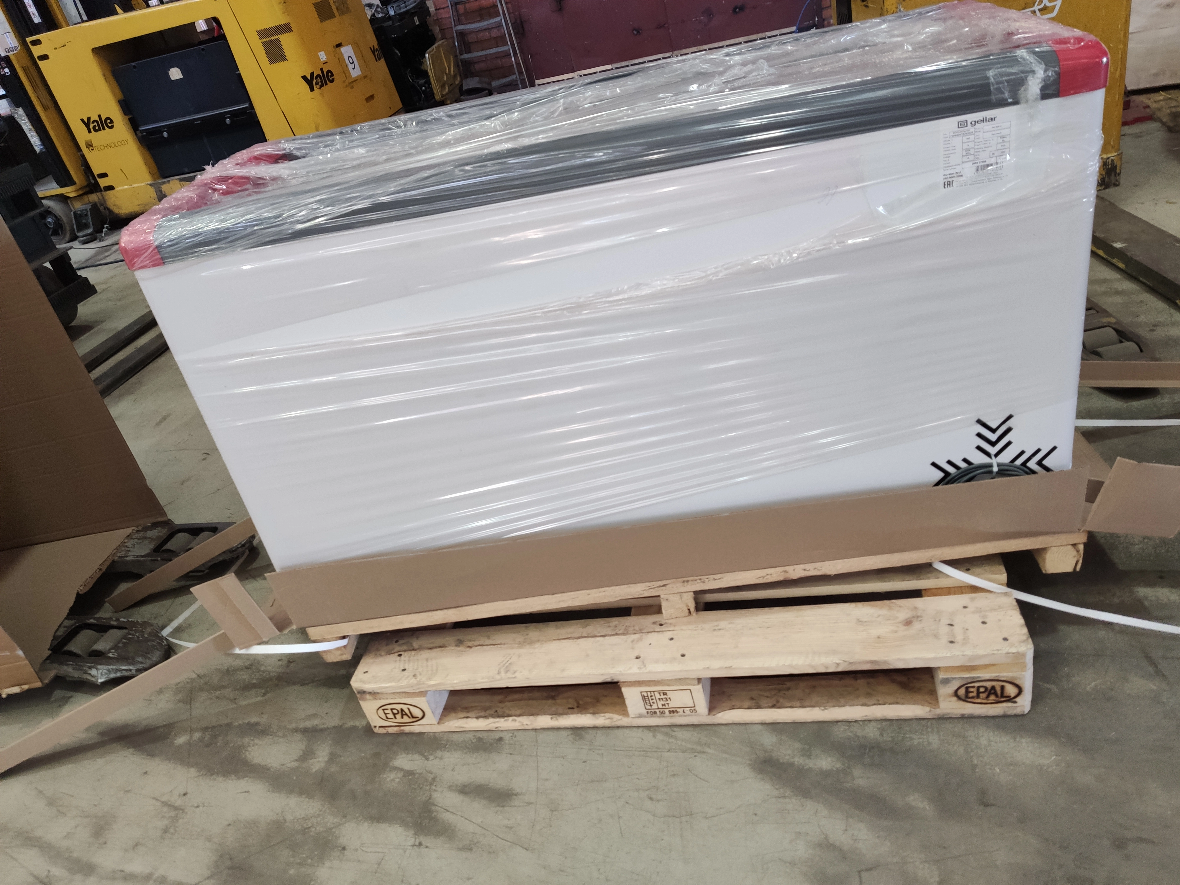 S01_Морозильник горизонтальный т.м. GELLAR серия CLASSIC, модель FG 500 С (красный)