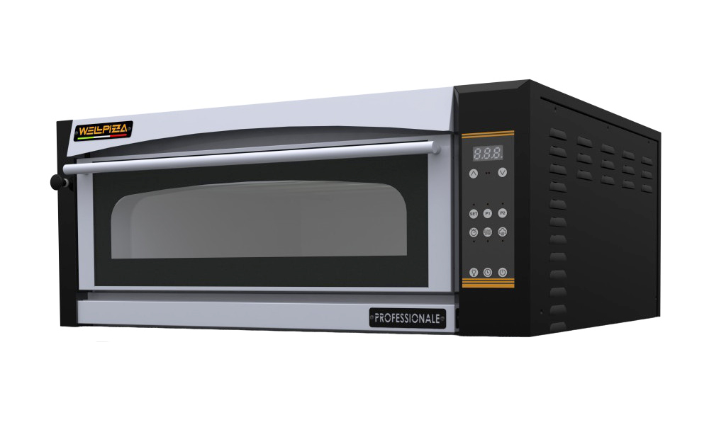 Печь для пиццы т.м. WLBake серии WellPizza, мод. Professionale 6D, 1000х1300х413мм, 380В, 9000Вт, 124 кг, размеры пекарной камеры 720x1080x140, электронное управление.