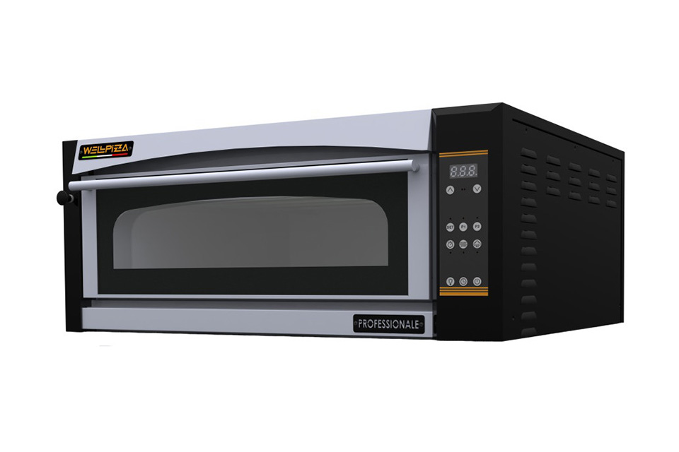 Печь для пиццы т.м. WLBake серии WellPizza, мод. Professionale 9D, 1360х1300х413мм, 380В, 13200Вт, 150 кг, размеры пекарной камеры 1080x1080x140, электронное управление.