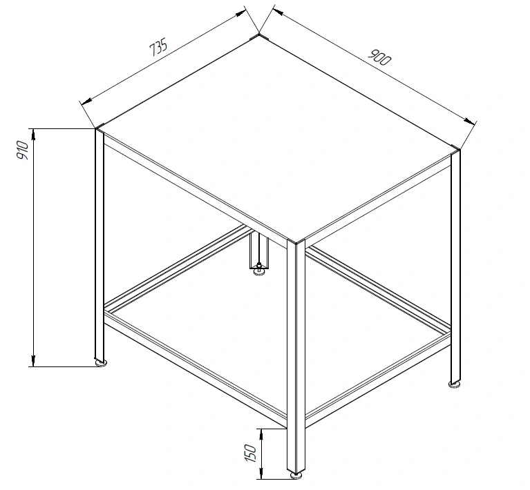 Подставка под печь для пиццы WLBake серии WellPizza, SWPB-4 900/735/910
