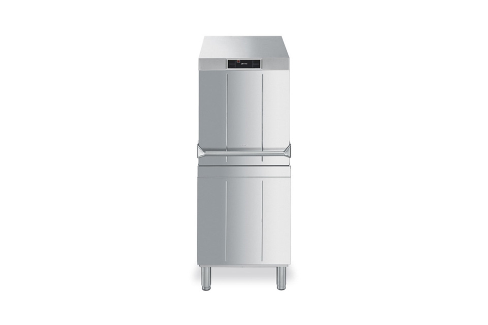 Машина посудомоечная т.м. SMEG, модель HTY520D, 620х736х1530мм, 9,7кВт, 380В, кассета 500х500мм, дозатор моющего и ополаскивающих ср-в., 6 программ, система SHR