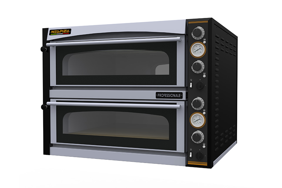 Печь для пиццы т.м. WLBake серии WellPizza, мод. Professionale 66M, 1000х1300х745мм, 380В, 18000Вт, 203 кг, размеры пекарной камеры 720x1080x140, электромеханическое управление.