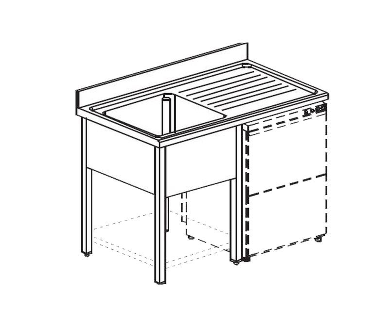 ВАННА МОЕЧНАЯ APACH CHEF LINE L2S156-44RWD