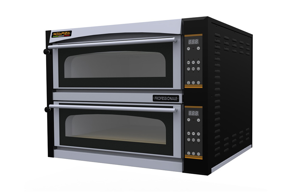 Печь для пиццы т.м. WLBake серии WellPizza, мод. Professionale 99D, 1360х1300х745мм, 380В, 26400Вт, 279 кг, размеры пекарной камеры 1080x1080x140, электронное управление.