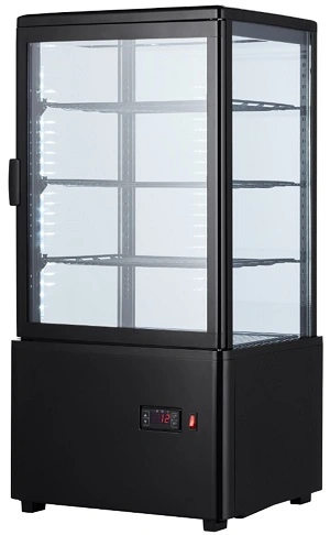 447x400x894мм, 220В, 68 литров, 2-8С°, 33кг, 0,2кВт, 220В, R600a, LED подсветка, 3 полки
