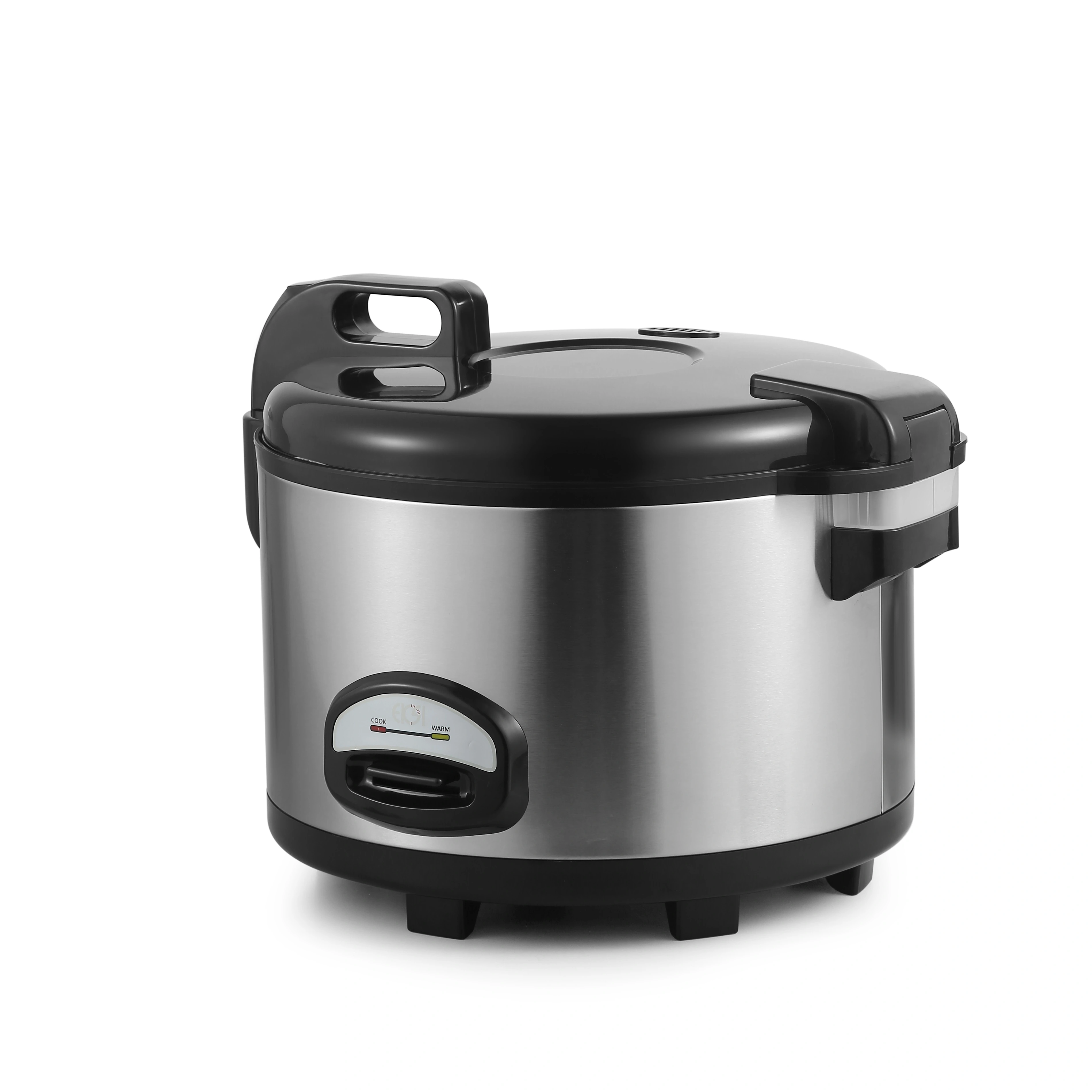 Габаритные размеры: 375x460x460мм, эл. мощность1900Вт, напряжение 220В, объем чаши 13л (объем риса 7л)