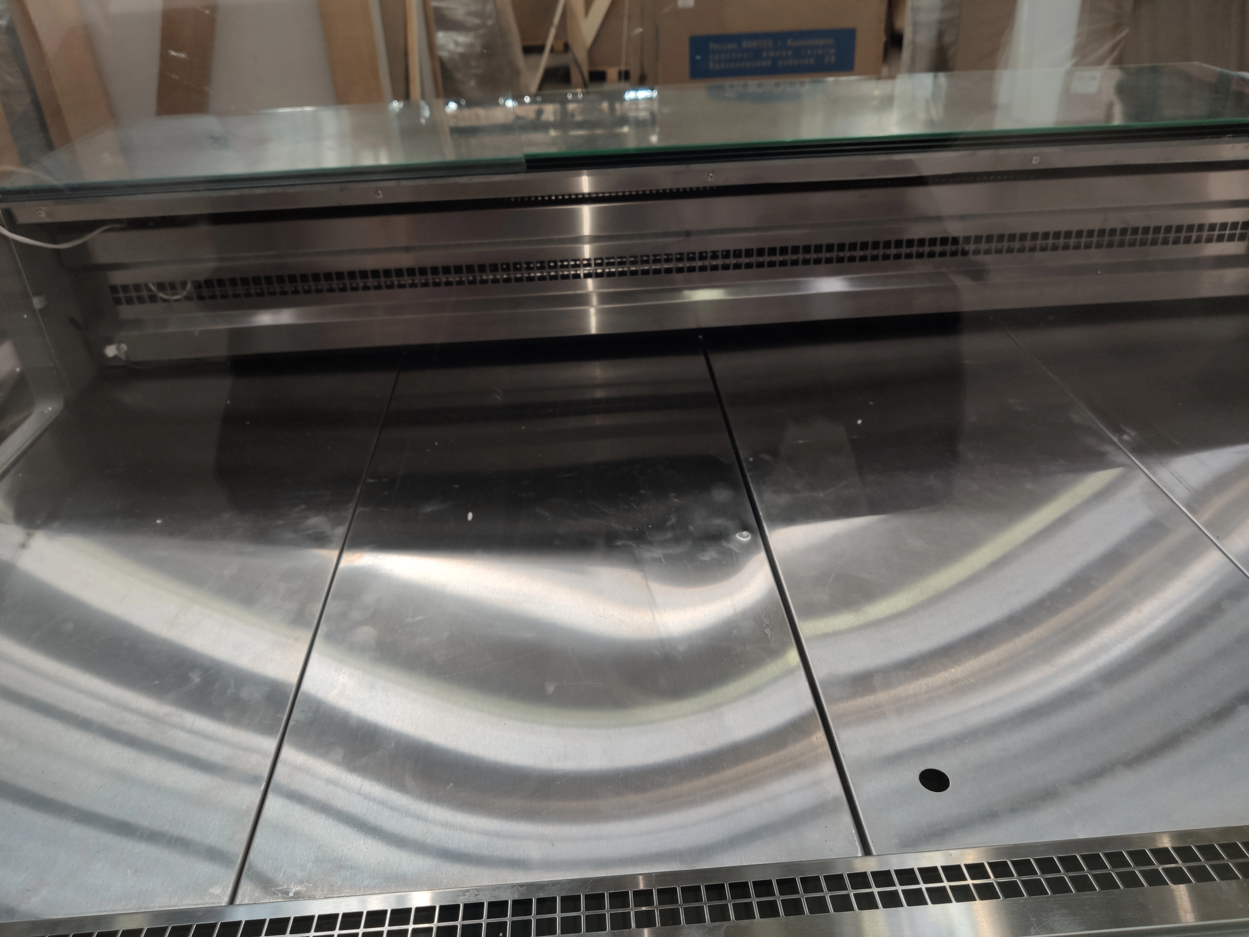 S03_Витрина среднетемпературная Carboma GC110 SV 1,5-1, с боковинами, 0011-9006, холодильная