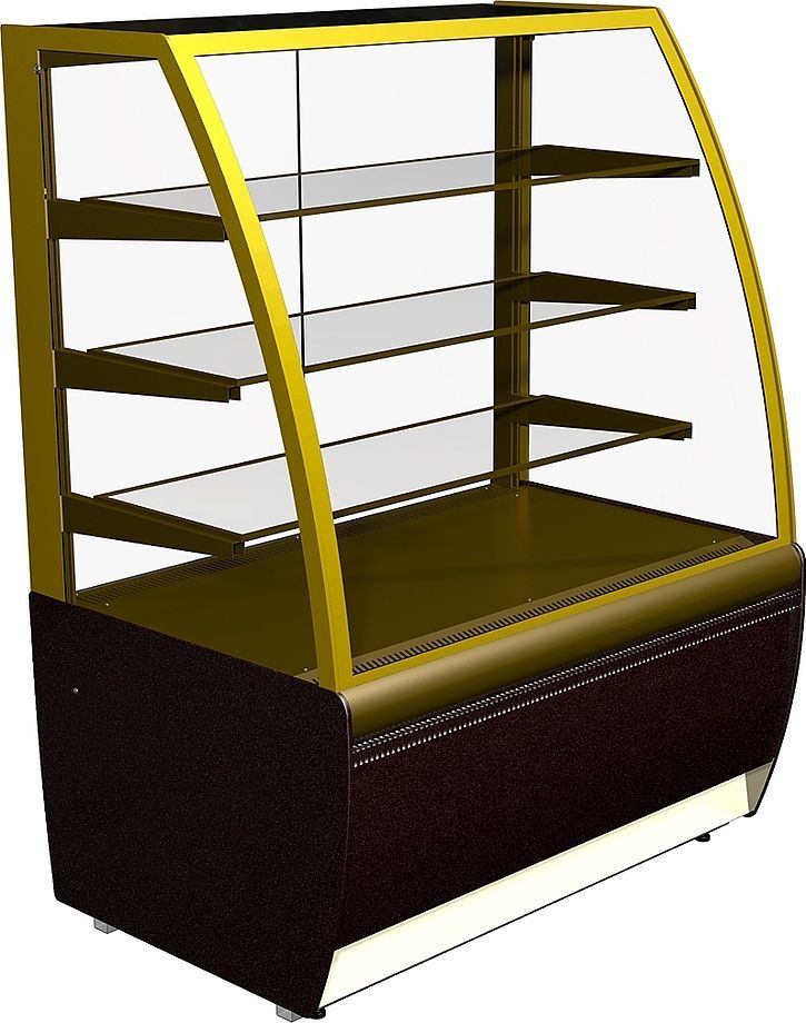 Витрина кондитерская Carboma K70 VV 1,3-1 Standard 9006-9005 (ВХСв - 1,3д Люкс)