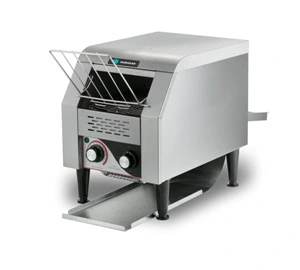 Тостер конвейерного типа т.м. HURAKAN, модель HKN-TOSTI18, 560х320х200мм, 1300Вт, 220В, производительность от 150 до 180 шт./ч, загрузка горизонтальная, количество уровней  - 1.