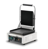 Гриль контактный т.м. HURAKAN, модель HKN-PE22L, 300х300х200 мм, 1800Вт, 220В, 50-300°C, 1 зона нагрева, структура верхней поверхности - рифленая, структура нижней поверхности - гладкая, размер верхней рабочей поверхности 215х215 мм, размер нижней рабочей