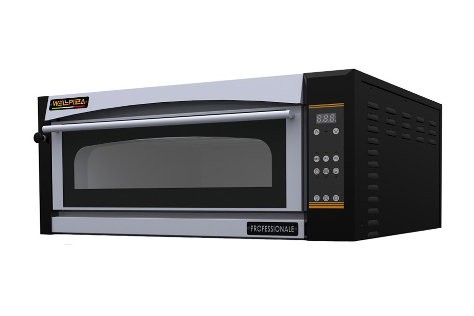 Печь для пиццы т.м. WLBake серии WellPizza, мод. Professionale 4D, 1000х940х413мм, 380В, 6000Вт, 89 кг, размеры пекарной камеры 720x720x140, электронное управление, полностью стеклянная дверь из двойного жаро- и ударо- прочного стекла с большим смотровым 