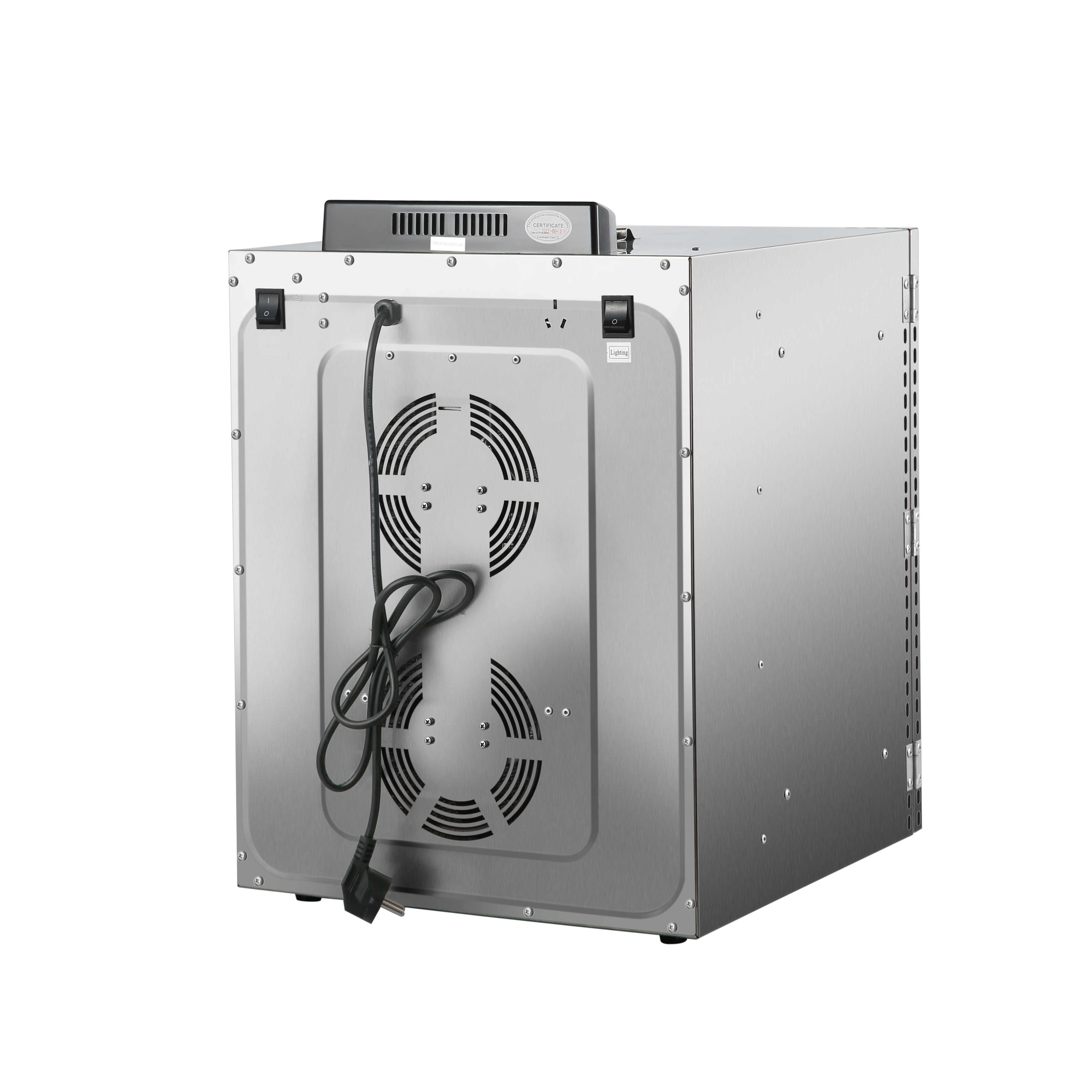 Дегидратор т.м. EKSI серии EKD, мод. EKD-16G, 570x470x690 мм, 1500Вт, 220В, 30-90С, 16 решеток 380*280 мм, таймер 12 часов, корпус и решетки нерж.сталь.