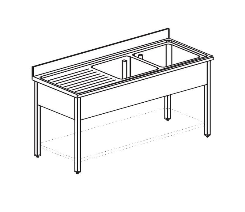 ВАННА МОЕЧНАЯ APACH CHEF LINE L2S156-54LWSH