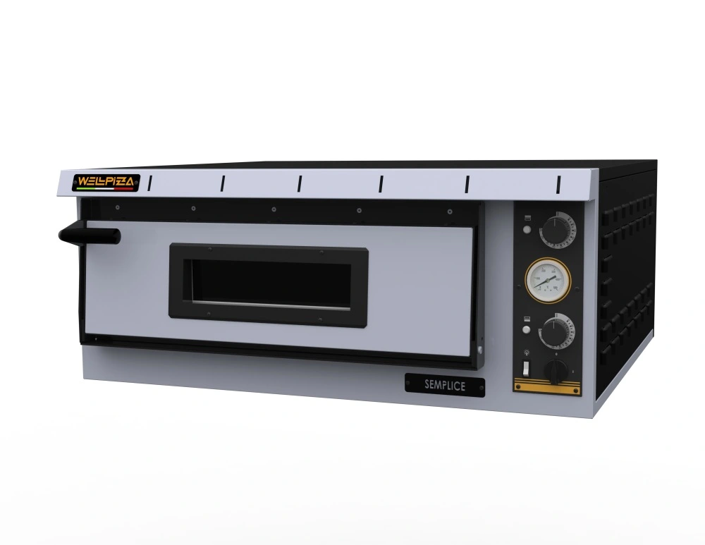 Печь для пиццы т.м. WLBake серии WellPizza, мод. Semplice 4M, 1000х940х413мм, 380В, 6000Вт, 87 кг, размеры пекарной камеры 720x720x140, электромеханическое управление.