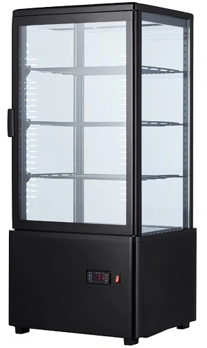 447x400x969мм, 220В, 78 литров, 2-8С°, 35кг, 0,2кВт, 220В, R600a, LED подсветка, 3 полки