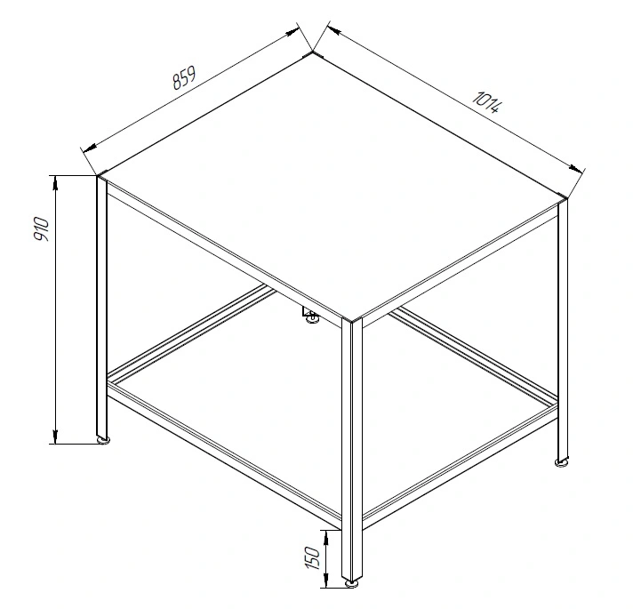 Подставка под печь для пиццы WLBake серии WellPizza, SWP-4 1014/859/910