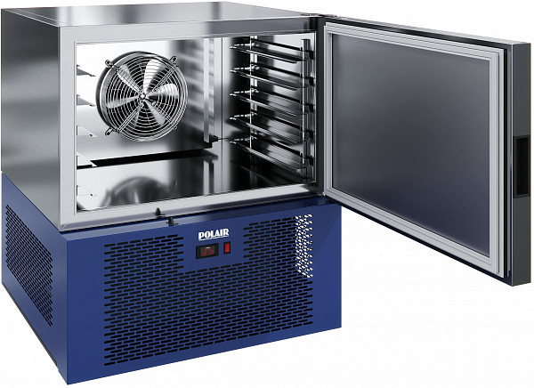 Аппарат шоковой заморозки CR3-L RAL 5003, 800х860х790мм, вес нетто 85кг, вес брутто 100кг, 220В. Потребляемая мощность не более 550 Вт, 3 уровня под GN1/1 или EN40x60. Материал обшивок корпуса снаружи нержавеющая сталь. Материал обшивок корпуса изнутри не