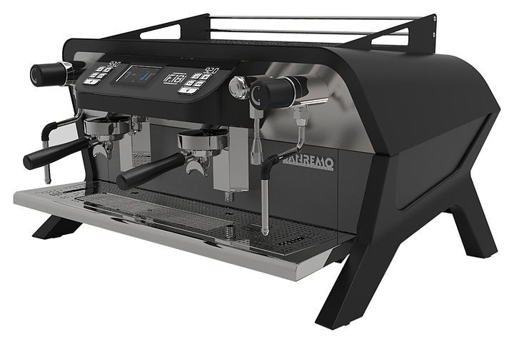 Кофемашина Sanremo F18 MB 2GR высокие гр. черная матовая