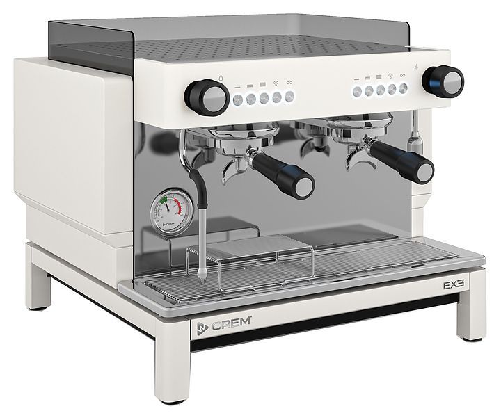 Кофемашина Crem EX3 Mini 2GR Control TA белая, высокая группа, подсветка бариста