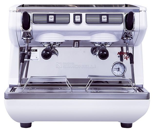 Кофемашина Nuova Simonelli Appia Life Compact 2 Gr S белая, высокие группы, экономайзер, полуавтомат