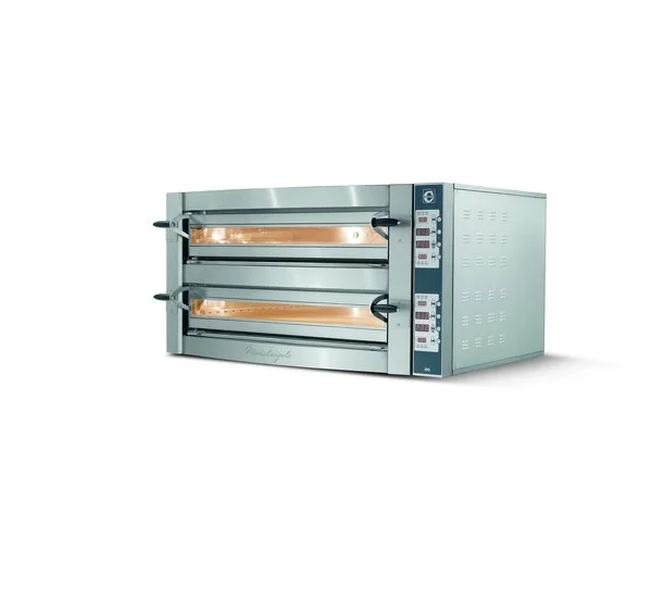Печь электрическая для пиццы серии ML, мод. ML635L/2CD, 1550х1100х780 мм, камера: 1080х720х140 мм, вместимость: (6+6)d350 / (2+2)d500, 380В, 16200Вт