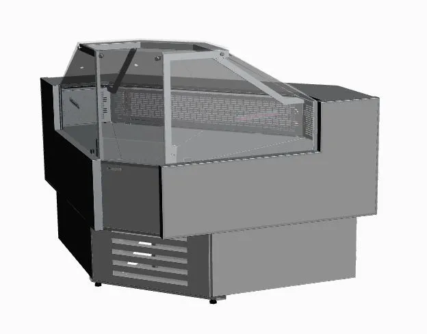 Витрина холодильная ВПС Gamma-2 QuadroLX IС90 БА ББ (ЕL.2.G7016гл.B7016гл.V0.PS), под выносной агрегат. без боковин, темп.режим 0...+7