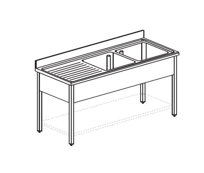 ВАННА МОЕЧНАЯ APACH CHEF LINE L2S207-65LWSH